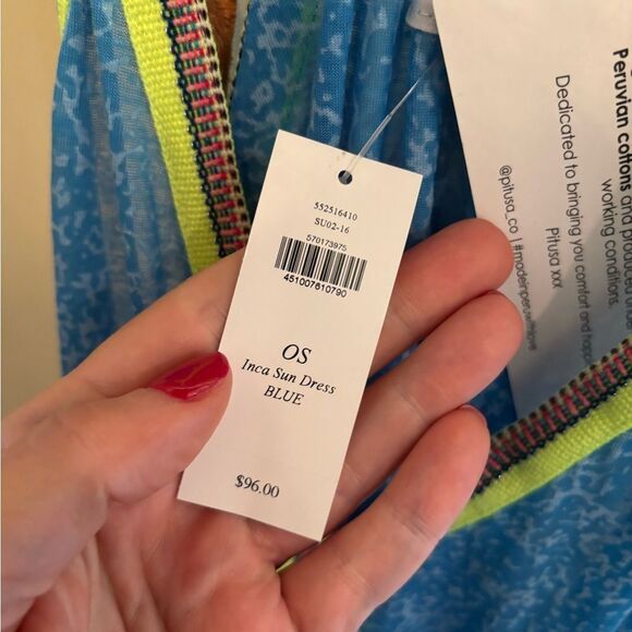 Pitusa Blue Swim Coverup with V-Neck and Zipper - Picture 4 of 5